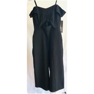 Xoxo Womens Junior Cold Shoulder Cut-Out Jumpsuit